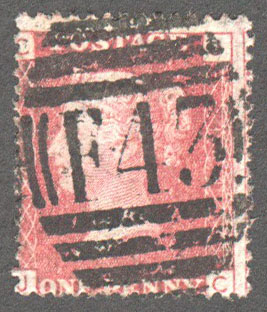 Great Britain Scott 33 Used Plate 141 - JC - Click Image to Close